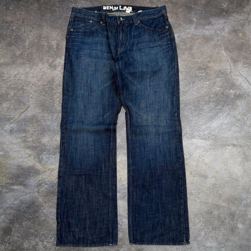 Vintage Denim Lab Slim Low Rise Bootcut Blue Jeans Mens Size 36x33.5 Western Y2K